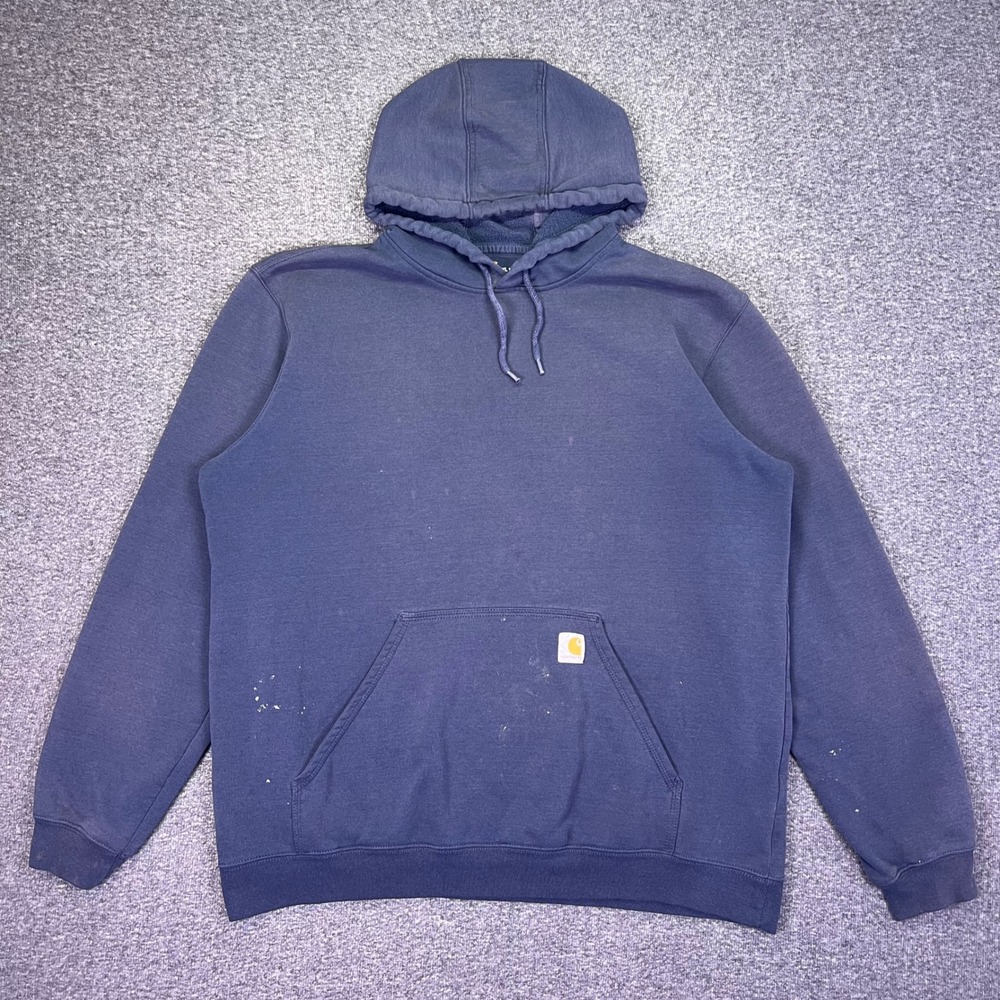 Carhartt Hoodie Mens XLT Navy Blue Original Workwear Pullover K121 472 Grunge